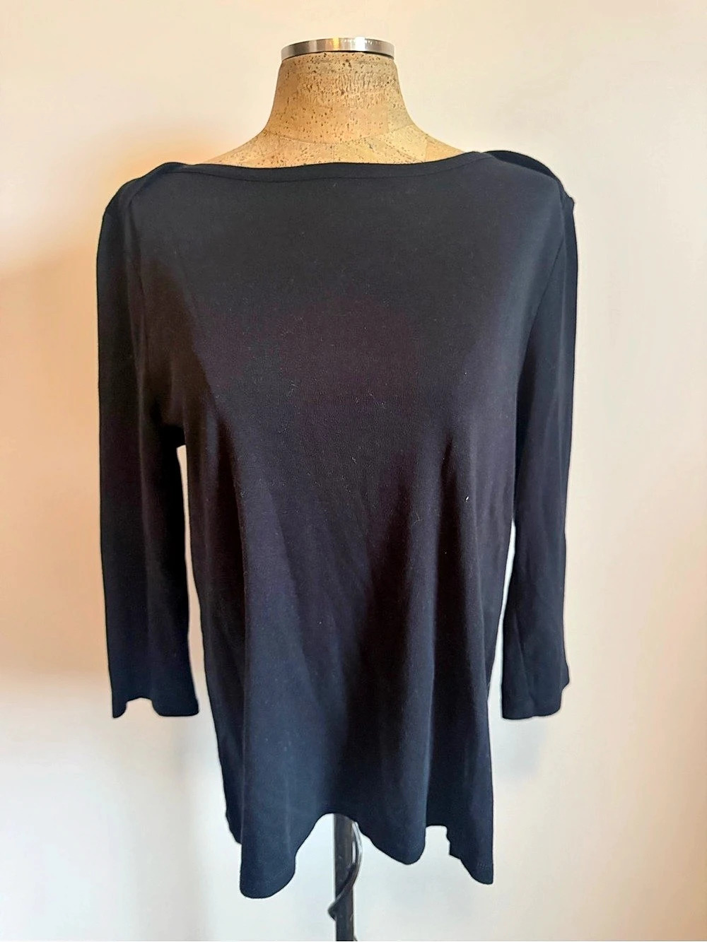 Style&Co. Black Pima Cotton Tunic XL Like New